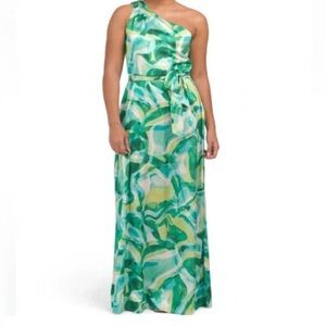 Nicole Miller Multicolor One-Shoulder Dress